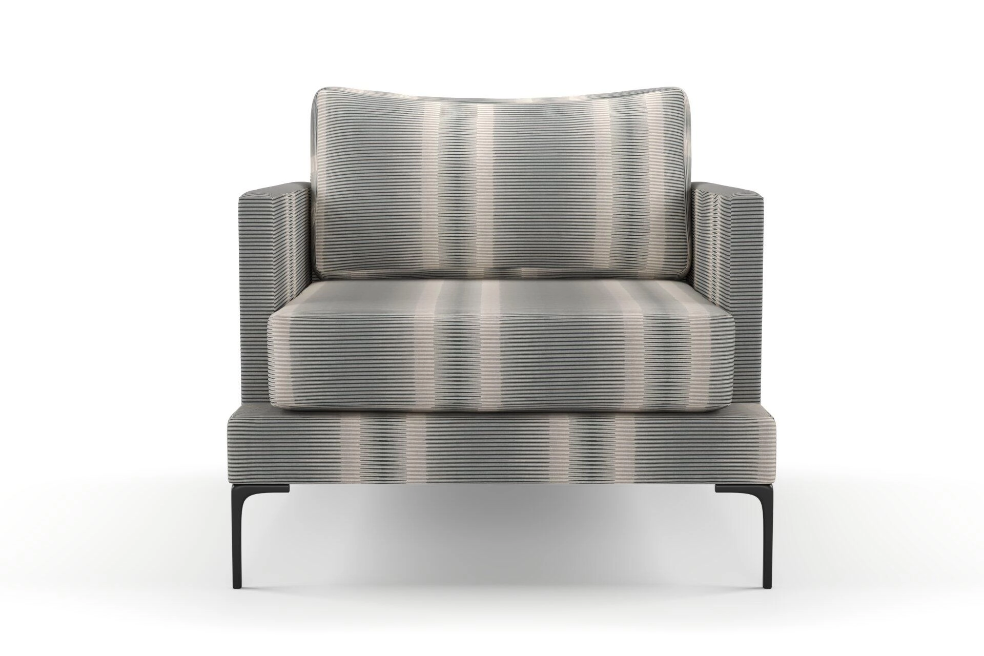 Jubilea  Jacopo stripe  01 Metal  Chair_LoungeChair_Front.jpg
