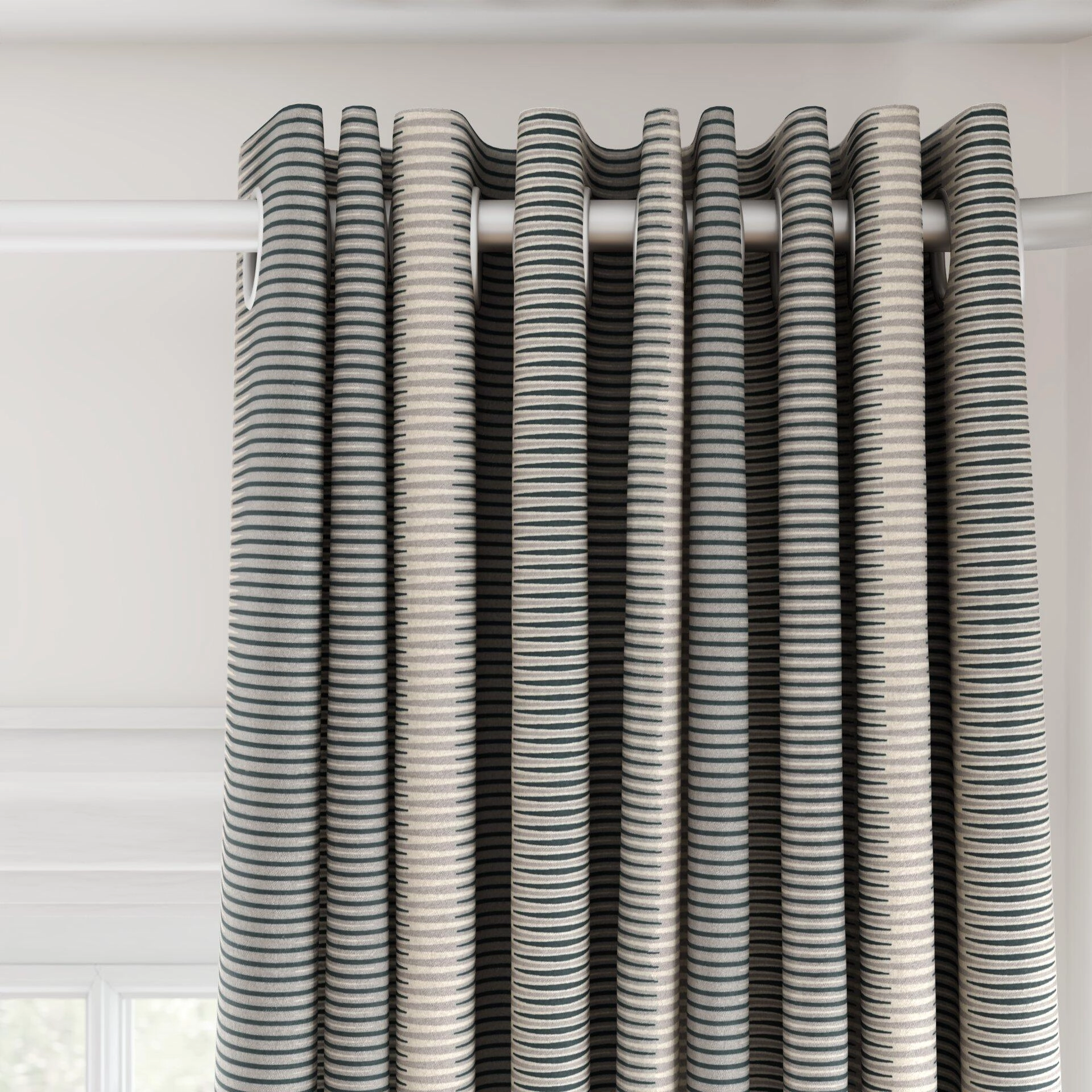 Jubilea  Jacopo stripe  01 Metal  Curtain_GrommetPuddle_Top.jpg