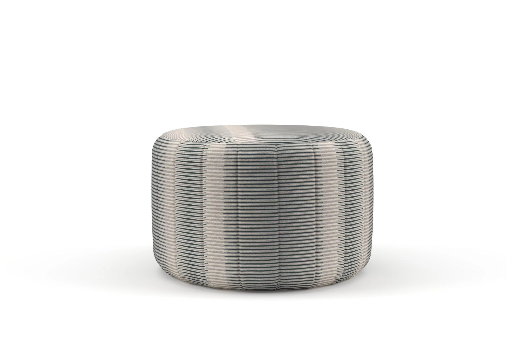 Jubilea  Jacopo stripe  01 Metal  Pouf_Pouf_Front.jpg