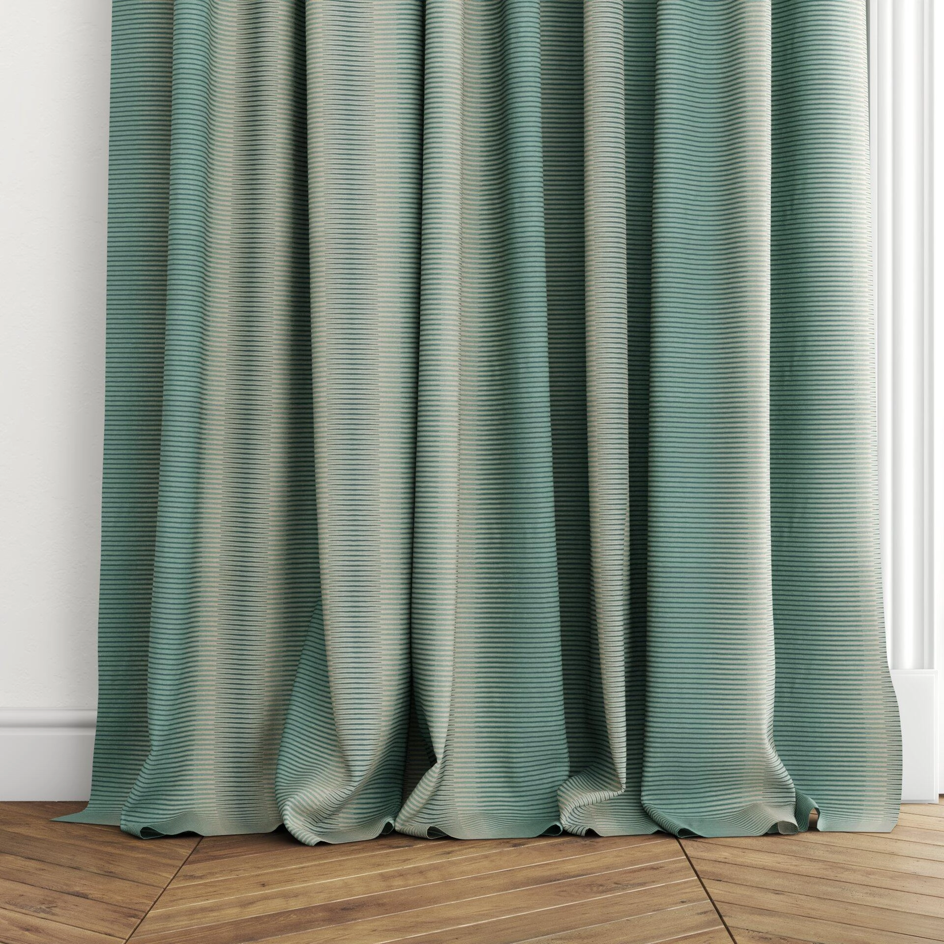 Jubilea  Jacopo stripe  02 Mineral  Curtain_RodPuddlePencilPleat_Bottom.jpg