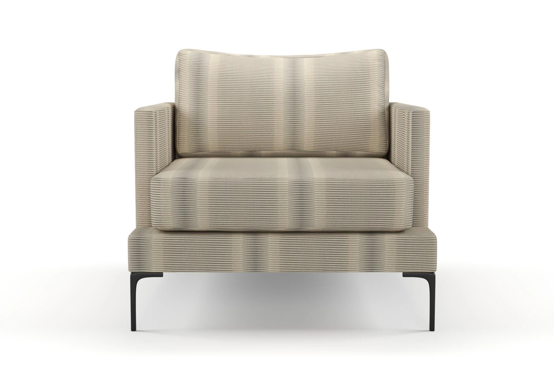 Jubilea  Jacopo stripe  03 Sesame  Chair_LoungeChair_Front.jpg