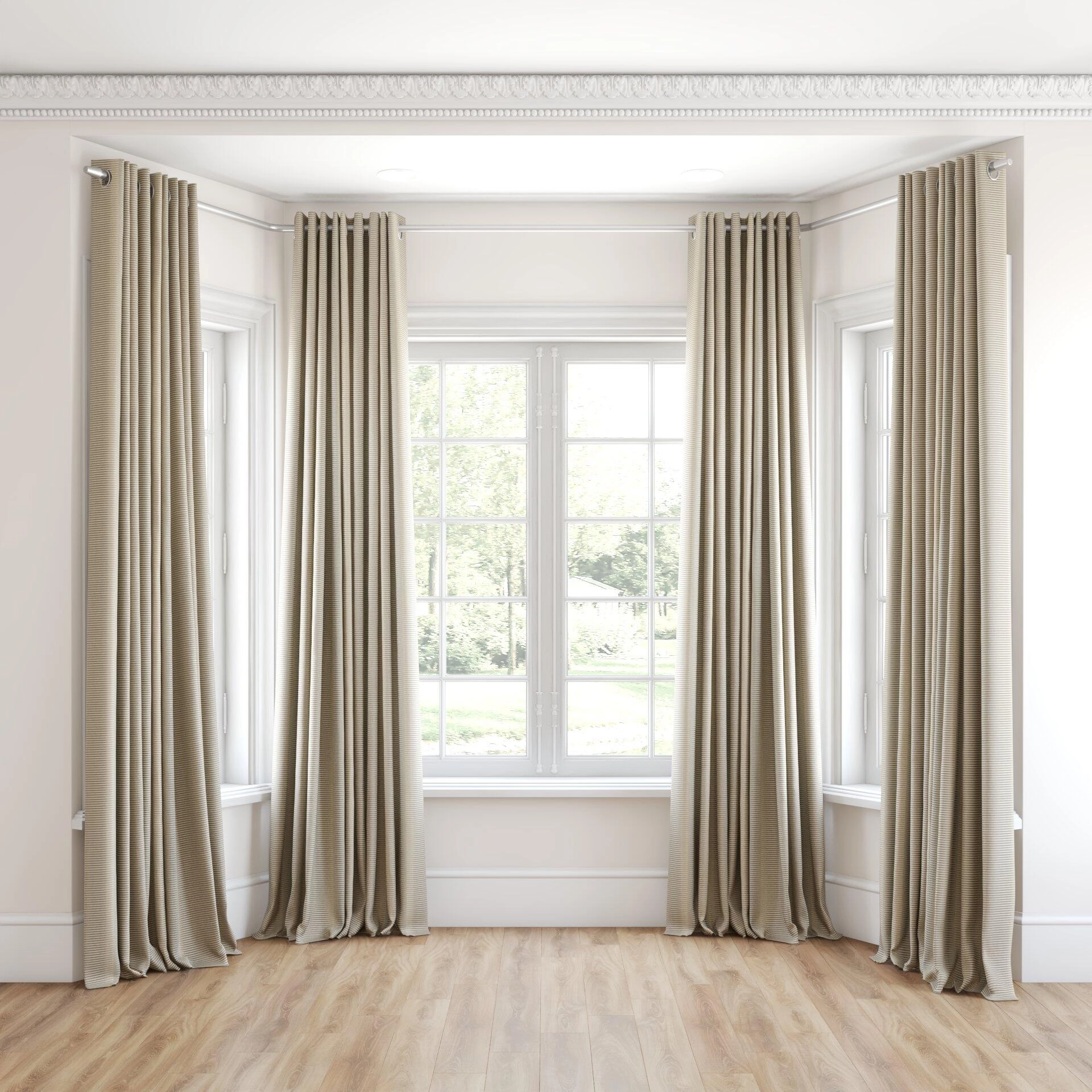 Jubilea  Jacopo stripe  03 Sesame  Curtain_GrommetPuddle_Full.jpg