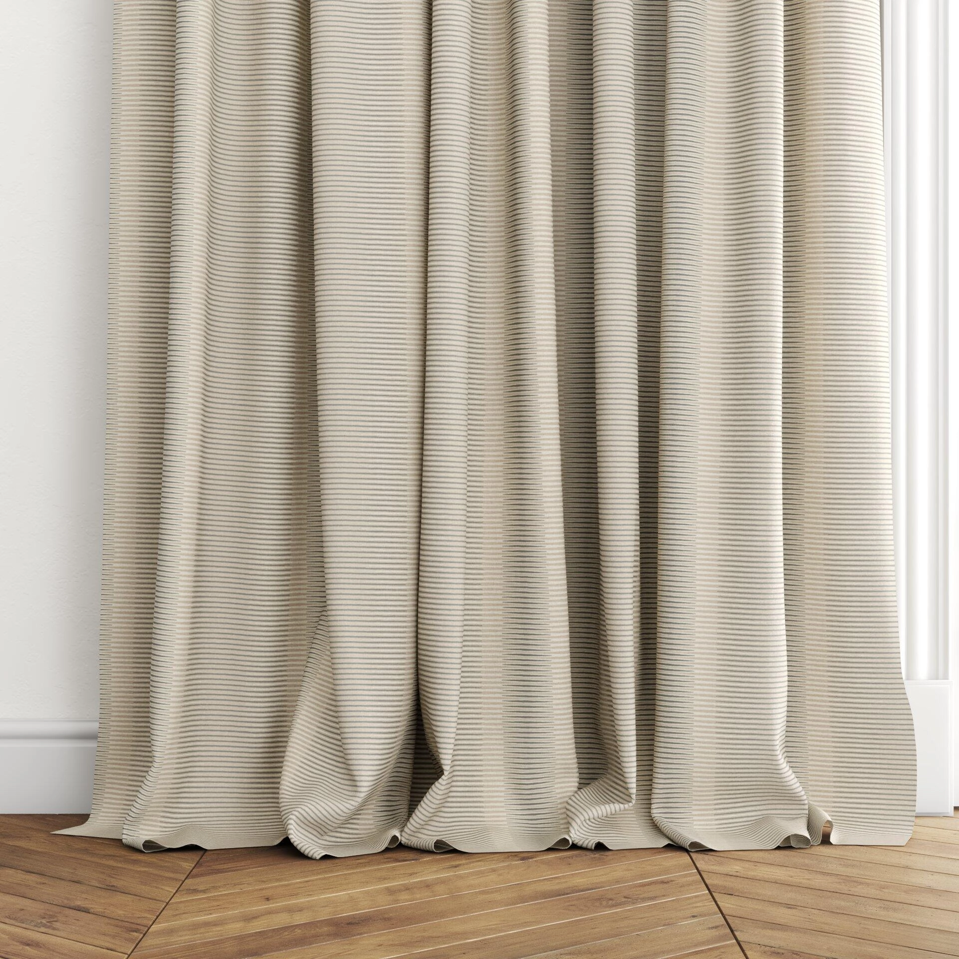 Jubilea  Jacopo stripe  03 Sesame  Curtain_RodPuddlePencilPleat_Bottom.jpg