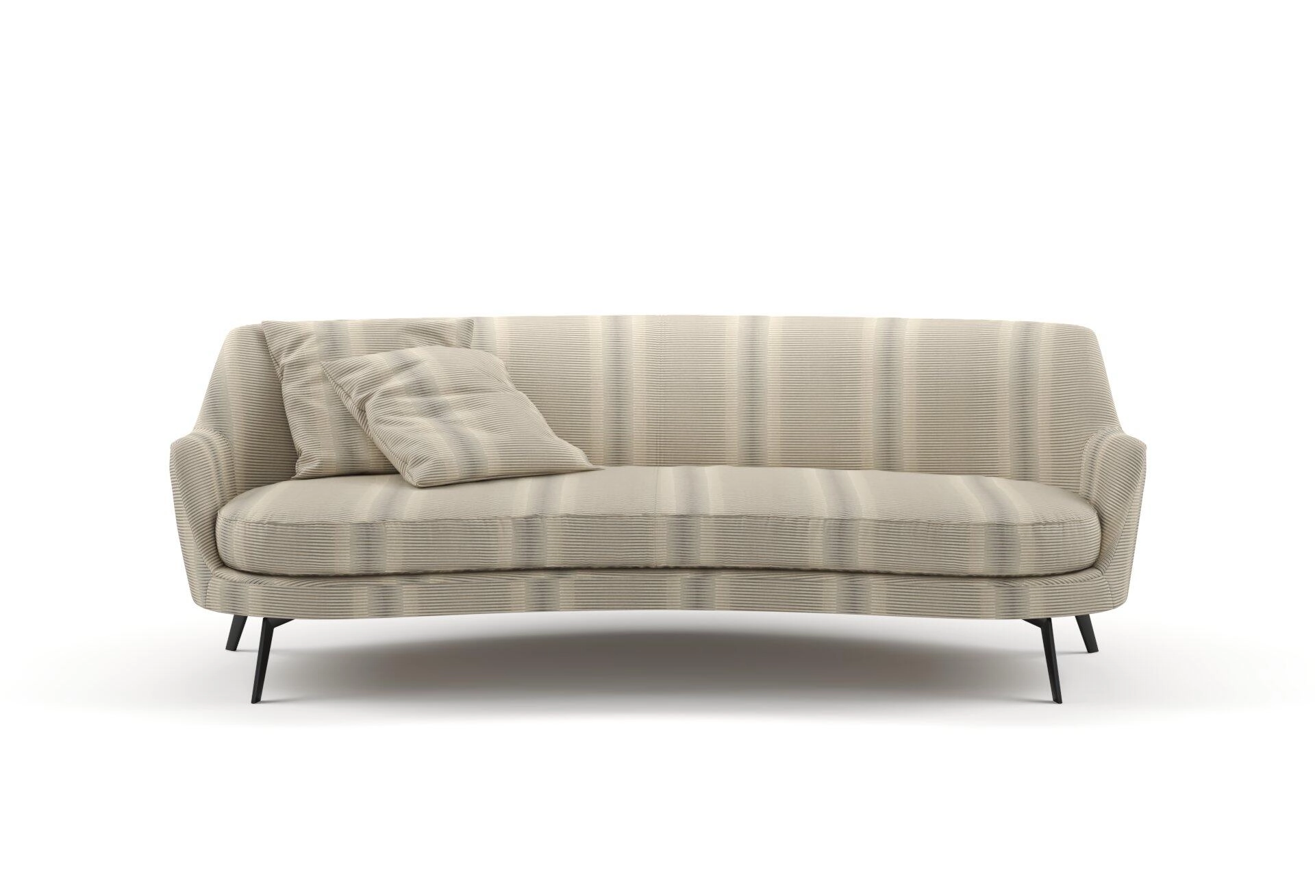 Jubilea  Jacopo stripe  03 Sesame  Sofa_SofaCurved_Front.jpg