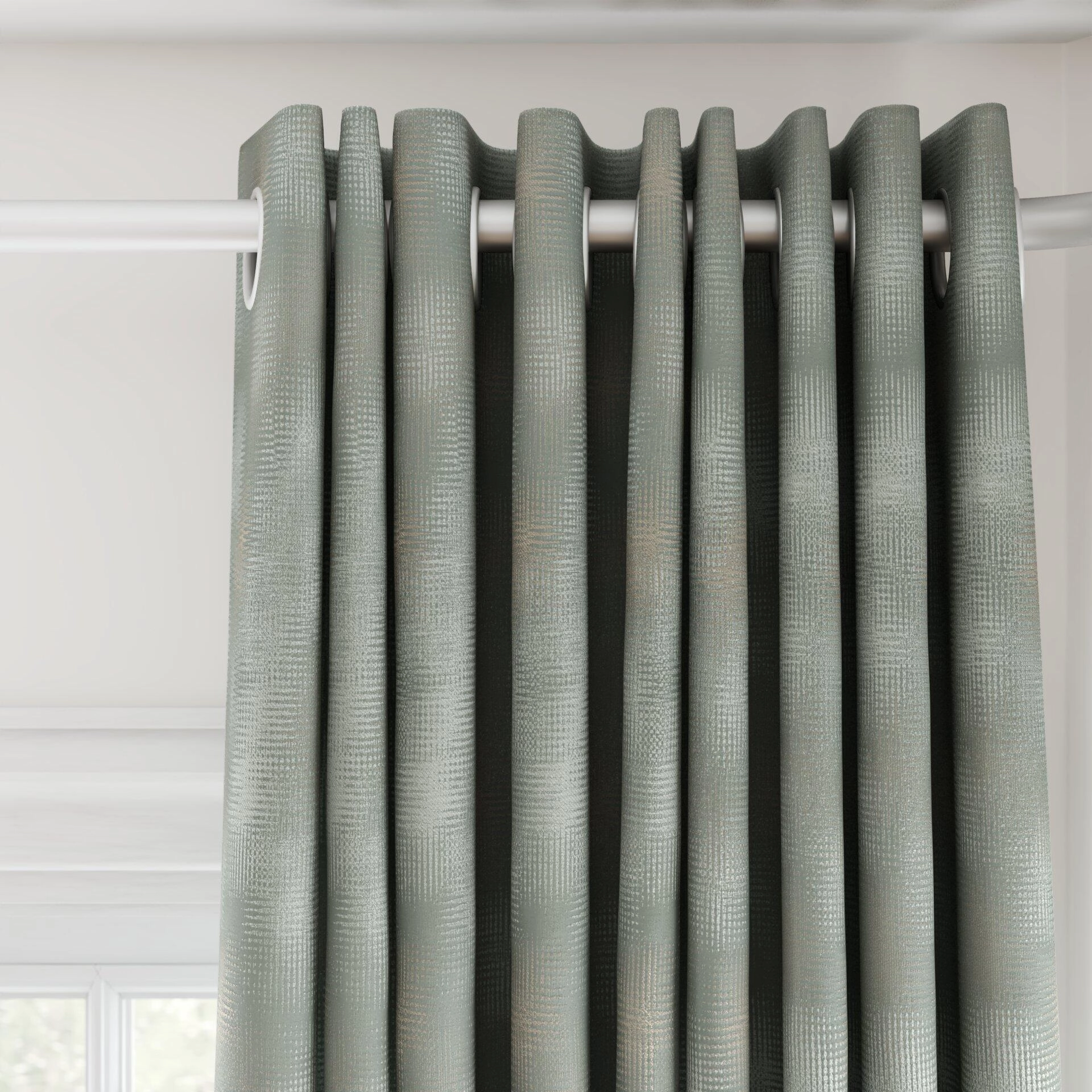 Jubilea  Juniper  01 Mineral  Curtain_GrommetPuddle_Top.jpg