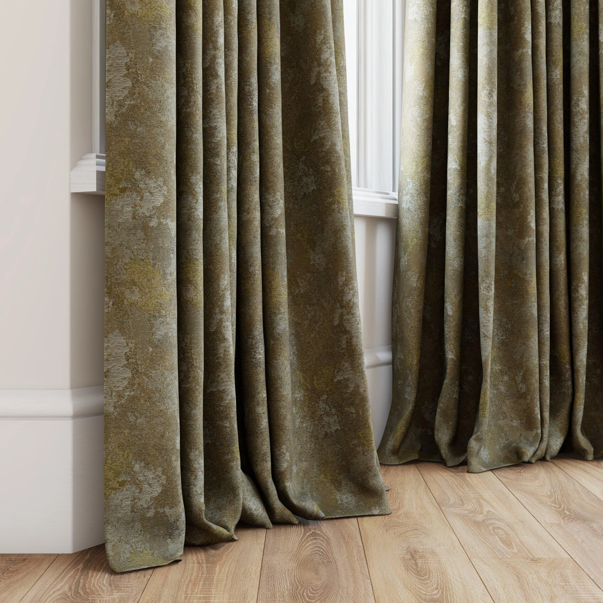 Jubilea  Joyce  03 Camouflage  Curtain_GrommetPuddle_Bottom.jpg